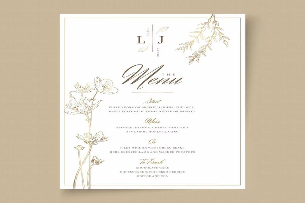 Wedding Menu
